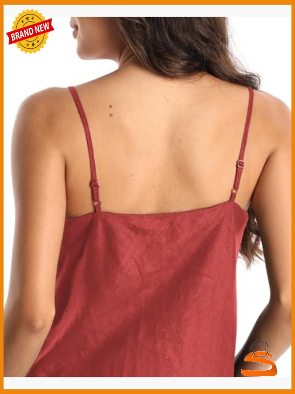 Pure Linen Summer Sleeveless Spaghetti Strap Mini Dress with Lining - Picture 5 of 7